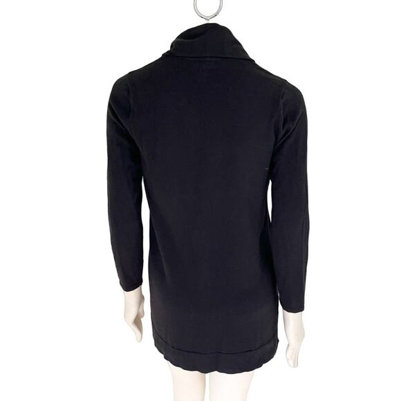 J.JILL Long Sleeve Cowl Neck Tunic Sweater in Black SZ S - Picture 5 of 9